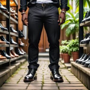 Buty do czarnych chinosów