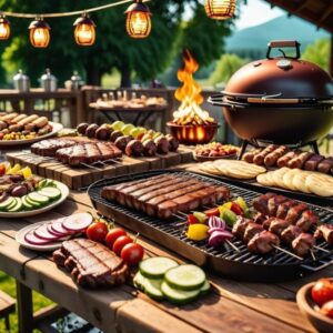 Dekoracyjne świece na stół grillowy