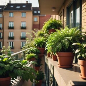 Kwiaty na balkon narażony na wiatr