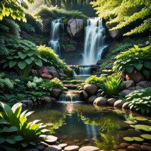 Oczko wodne z kamieniami