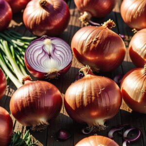 Smażenie czerwonej cebuli na patelni